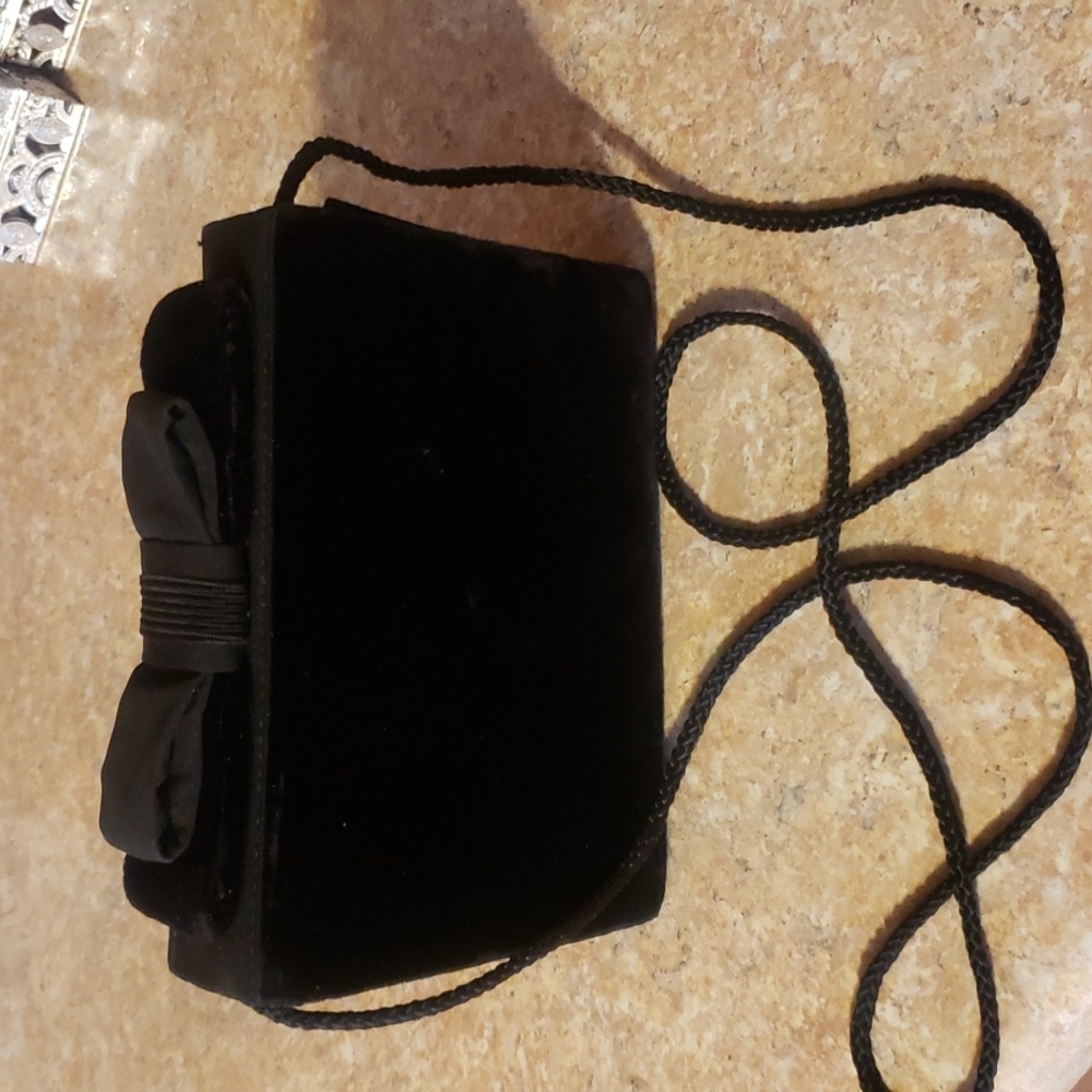 Women's Black Velvet Evening bag 👛